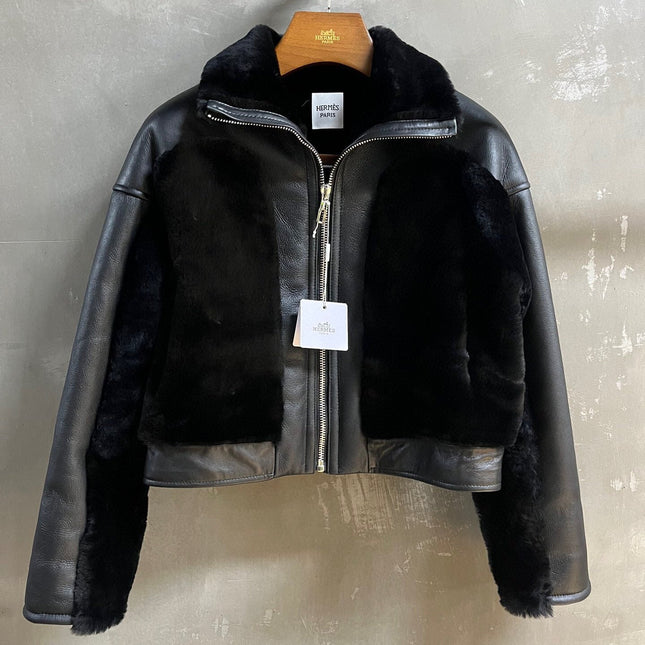 HERMES 25S SHEARLING JACKET 349