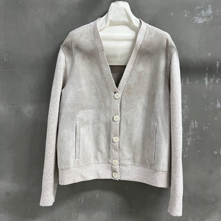 LORO PIANA 26S V-NECK KNIT CARDIGAN 883