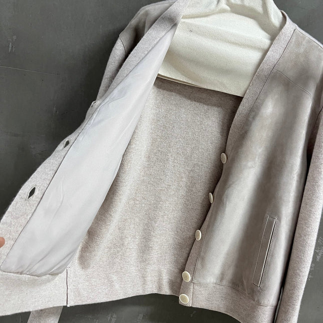 LORO PIANA 26S V-NECK KNIT CARDIGAN 883