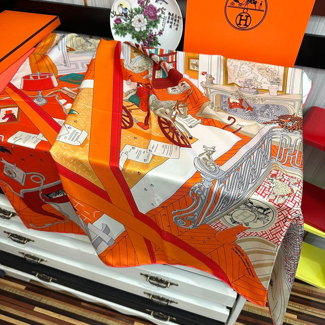 HERMES 26S SCARF 90 IN SILK 303324