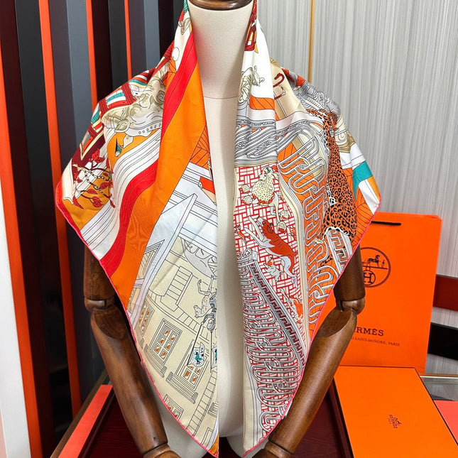 HERMES 26S SCARF 90 IN SILK 303324