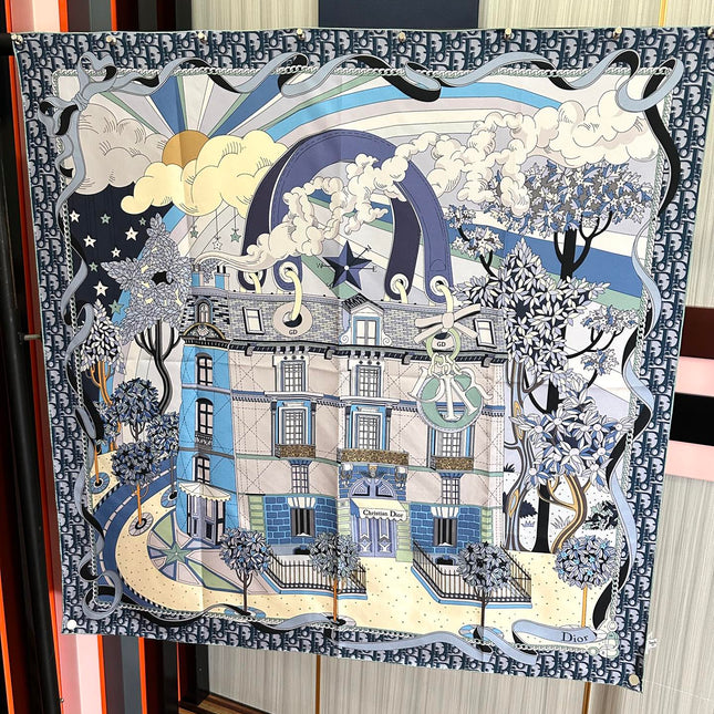 DIOR 26S  SCARF 90CM IN SILK 313459