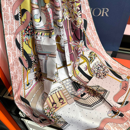 DIOR 26S SCARF 90CM IN SILK 313460
