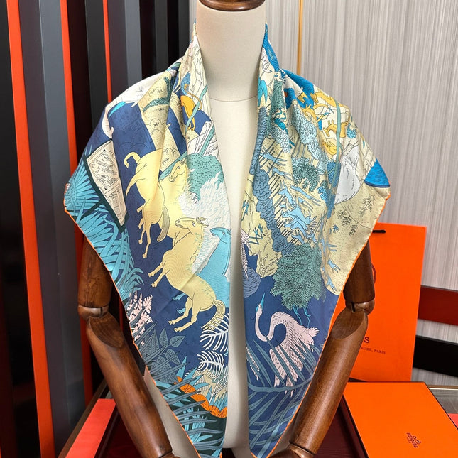 HERMES 26S SCARF 90 IN SILK 304198