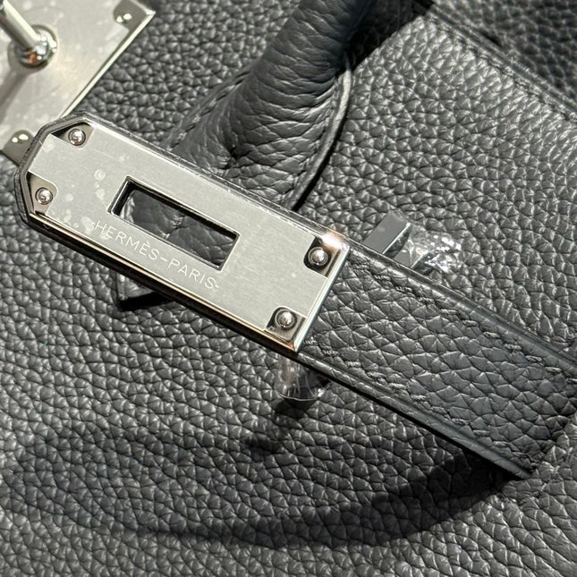 HM BIRKIN 30CM GREY TOGO SILVER HARDWARE