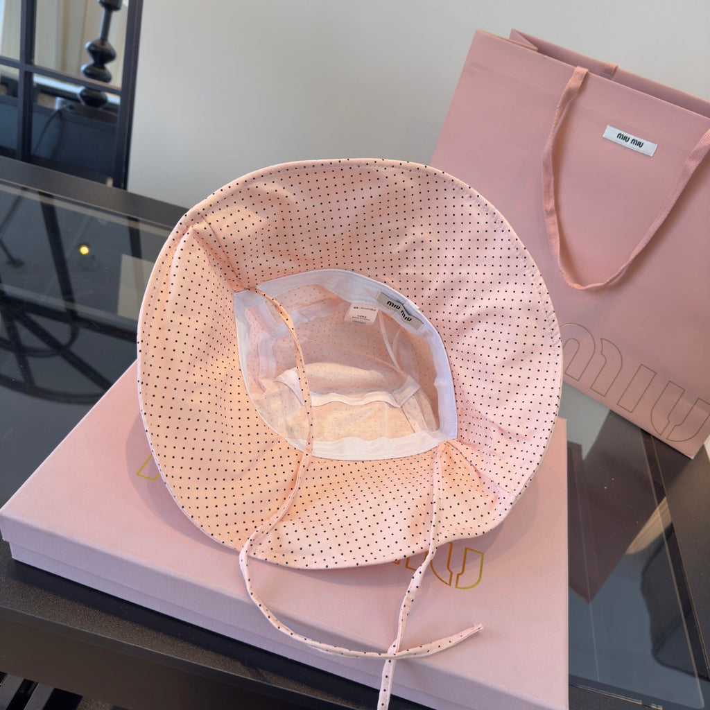 MIUMIU 26S POLKA DOT BUCKET HAT 342088