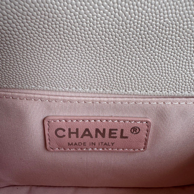 BOY BAG MEDIUM 25 IN PINK NUDE CALFSKIN
