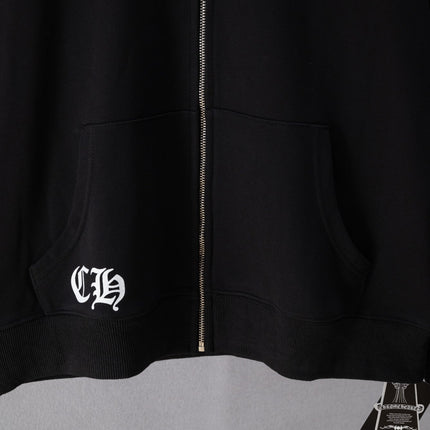 CHROME HEARTS 26S ZIP-UP HOODED SWEATSHIRT 030
