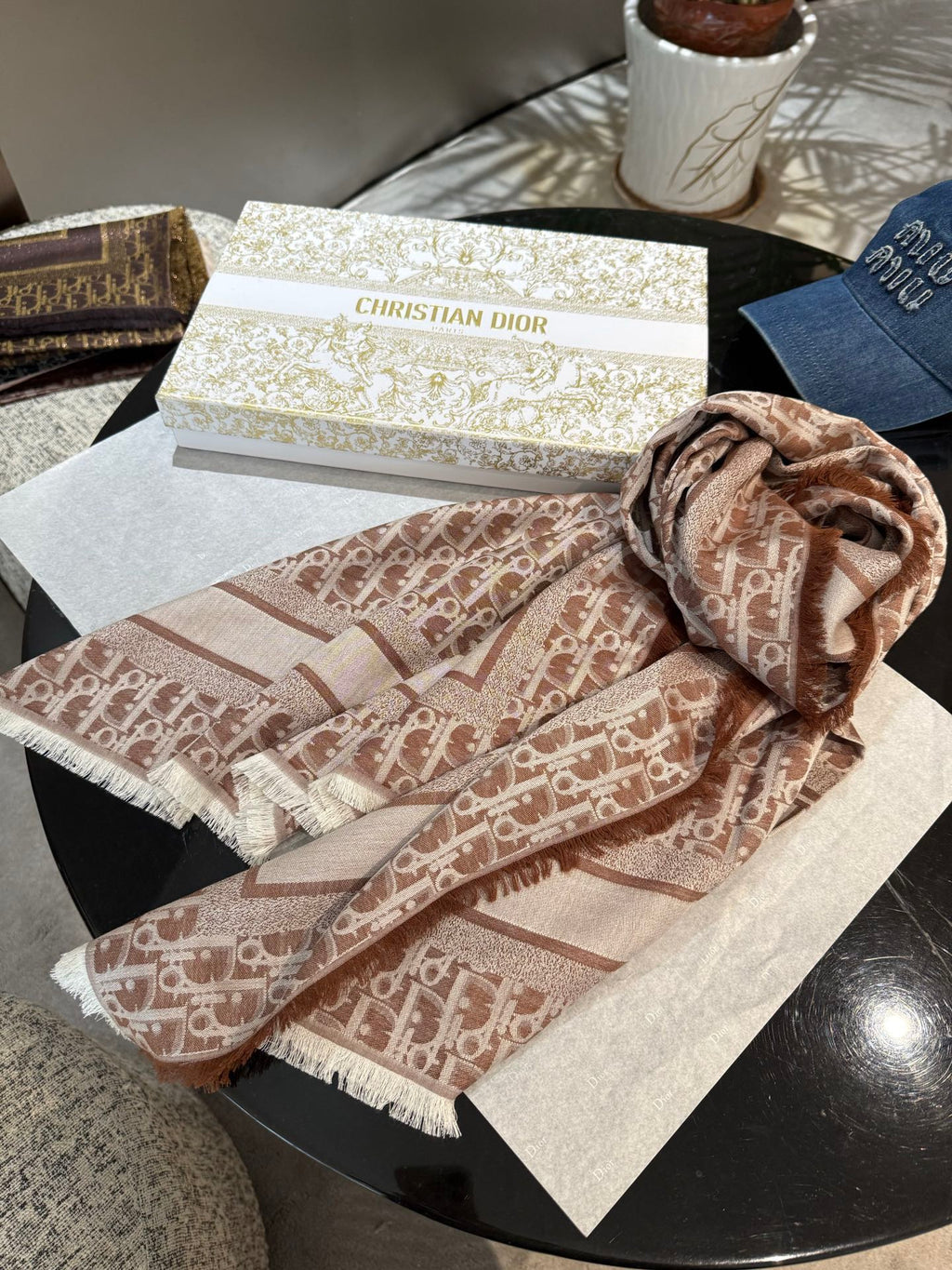 DIOR 26S SCARF 140CM IN CASHMERE 280065