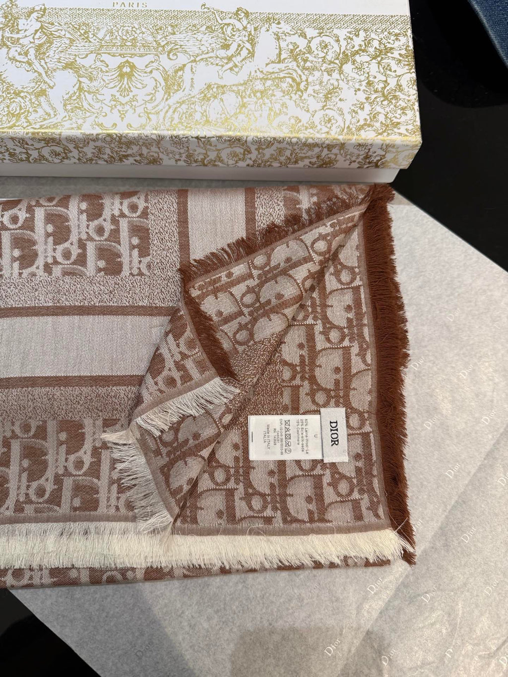 DIOR 26S SCARF 140CM IN CASHMERE 280065