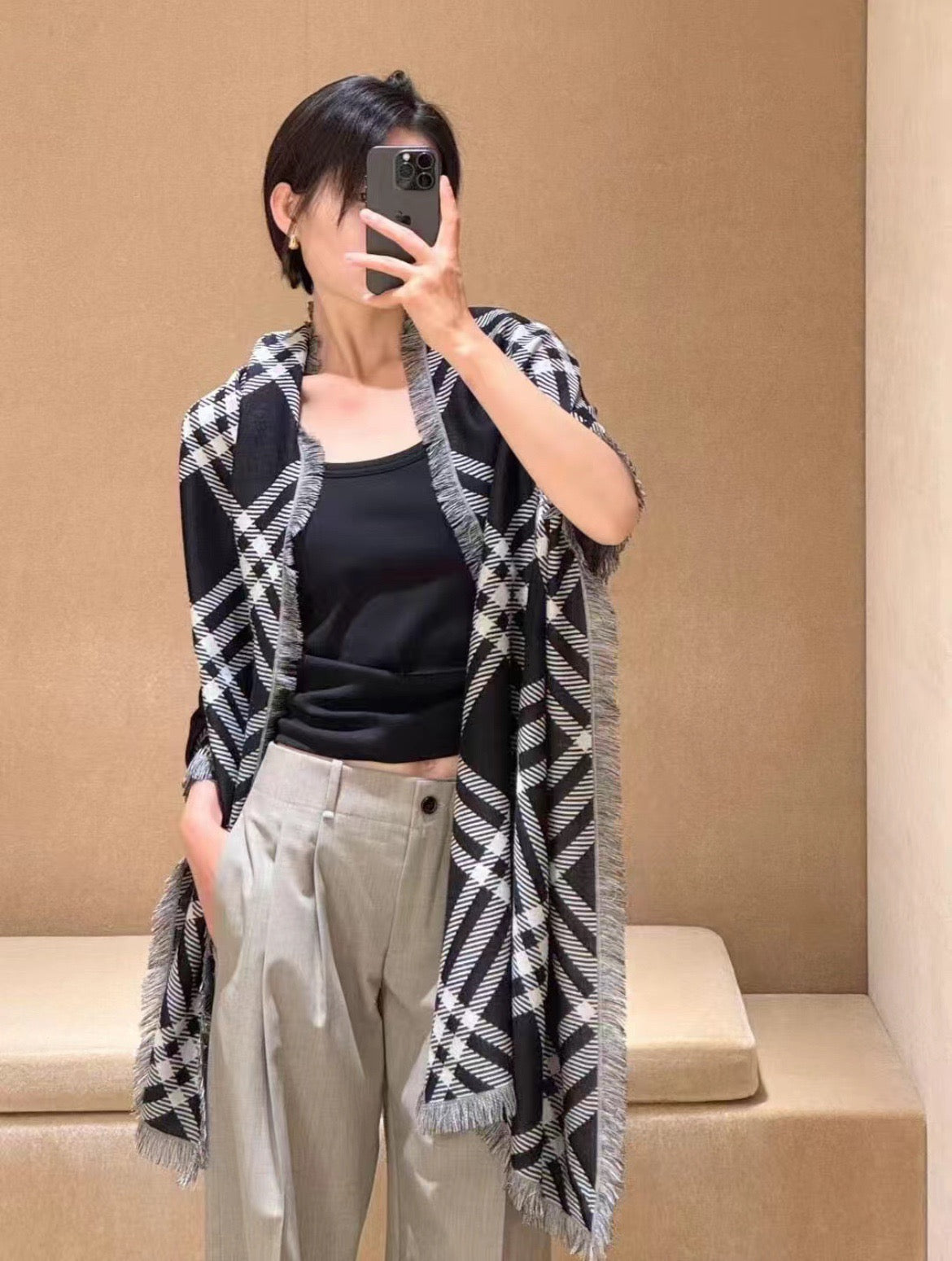 BURBERRY 26S SCARF 200CM IN SILK WOOL 171752