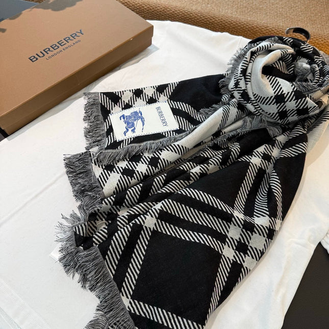 BURBERRY 26S SCARF 200CM IN SILK WOOL 171752