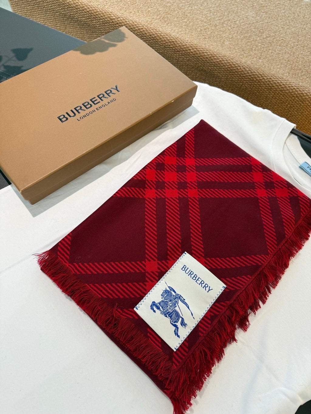 BURBERRY 26S SCARF 200CM IN SILK CASHMERE 192475