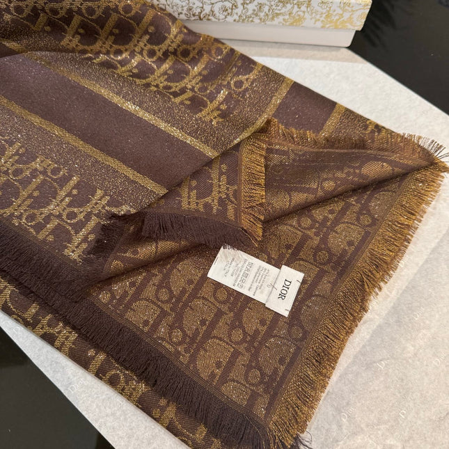 DIOR 26S SCARF 140CM IN SILK & CASHMERE 262320
