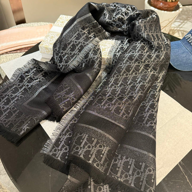 DIOR 26S SCARF 140CM IN SILK & CASHMERE 262319
