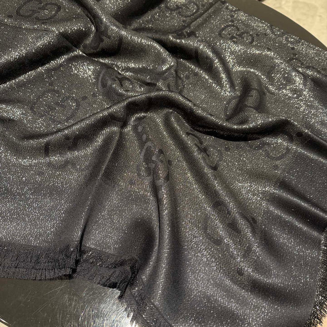 GUCCI 26S SCARF 140 IN CASHMERE AND SILK 309396