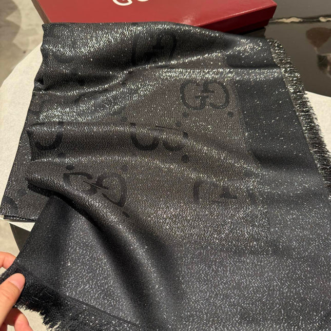 GUCCI 26S SCARF 140 IN CASHMERE AND SILK 309396