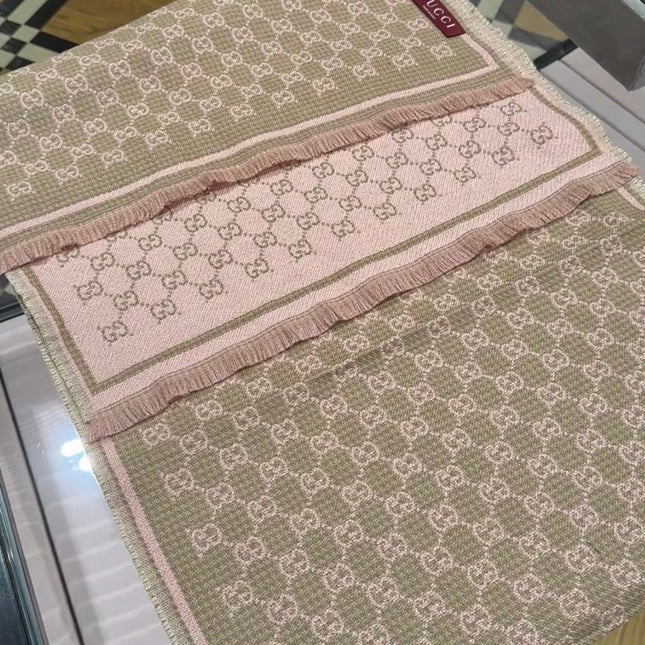 GUCCI 26S SCARF 180 IN CASHMERE AND SILK 309762