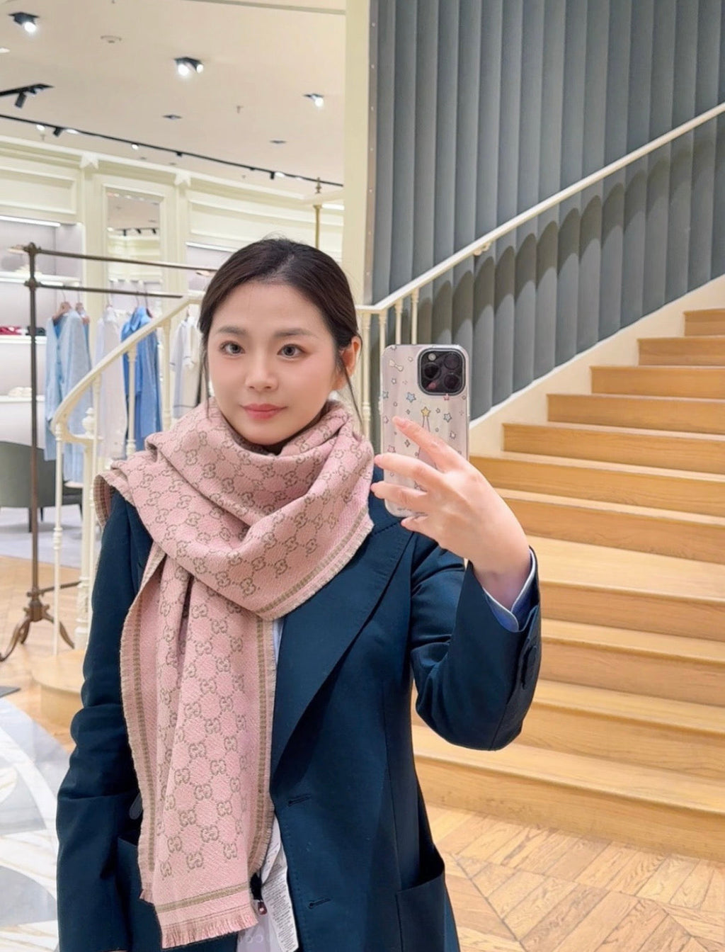 GUCCI 26S SCARF 180 IN CASHMERE AND SILK 309762