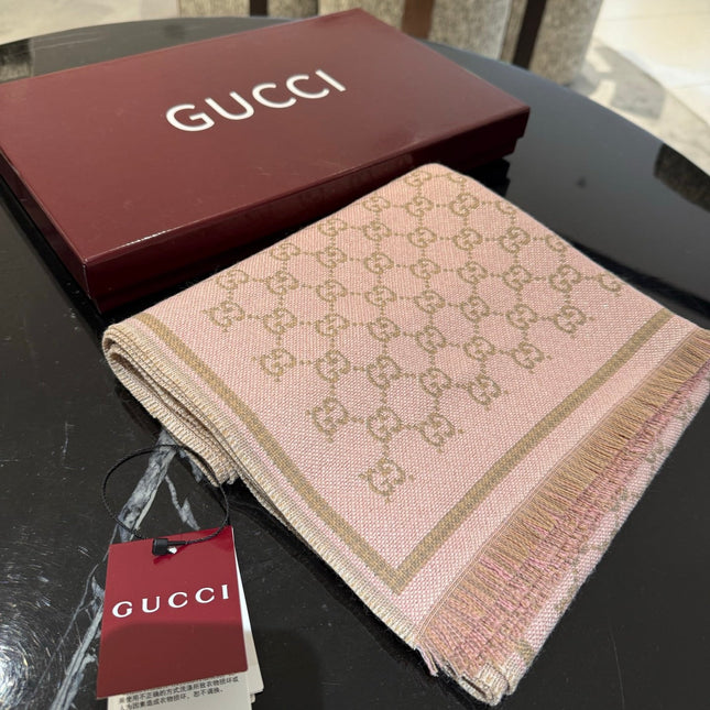 GUCCI 26S SCARF 180 IN CASHMERE AND SILK 309762