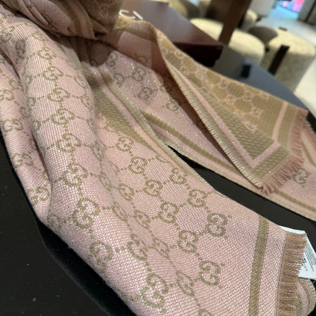 GUCCI 26S SCARF 180 IN CASHMERE AND SILK 309762