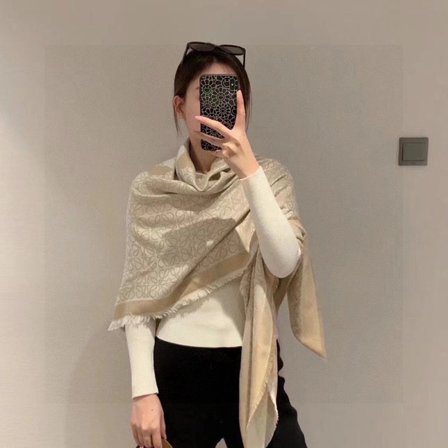 LOEWE 26S SCARF 140 IN CASHMERE SILK 266417