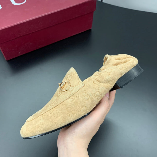 GUCCI 26S LOAFERS IN BEIGE SUEDE