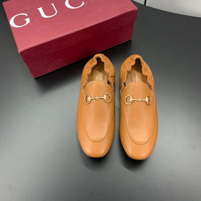 GUCCI 26S LOAFERS IN BROWN CALFSKIN