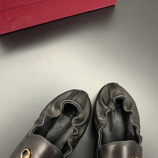 GUCCI 26S LOAFERS IN BLACK CALFSKIN
