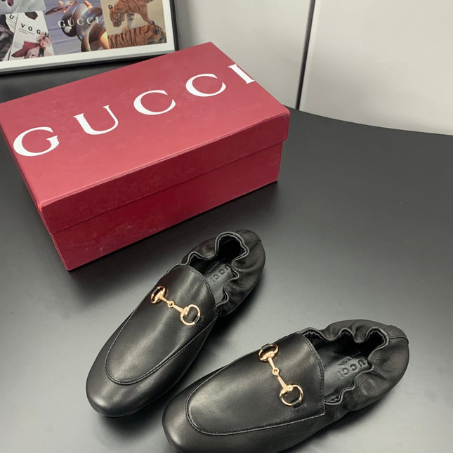 GUCCI 26S LOAFERS IN BLACK CALFSKIN