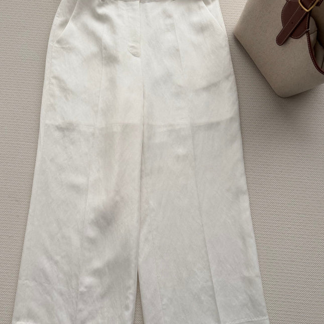 HERMES 26S WIDE LEG CROPPED PANTS 555