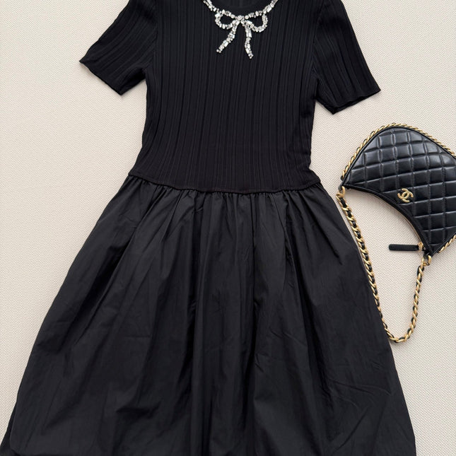 VALENTINO 26S SHORT SLEEVE KNIT DRESS 213