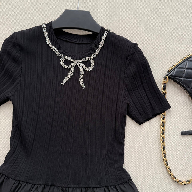 VALENTINO 26S SHORT SLEEVE KNIT DRESS 213
