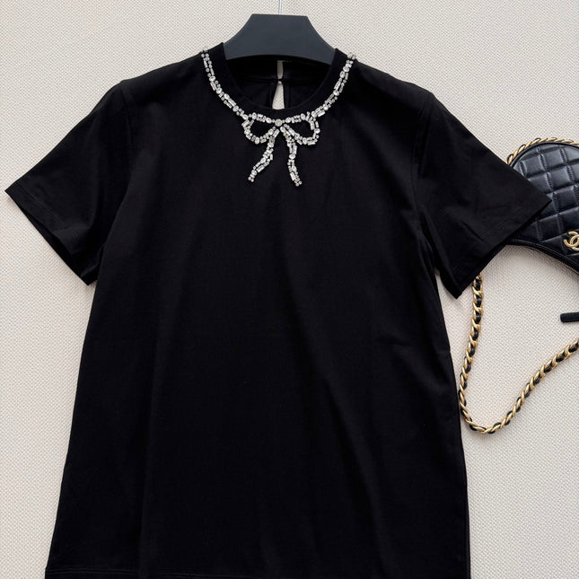 VALENTINO 26S BOW DETAIL T-SHIRT 211