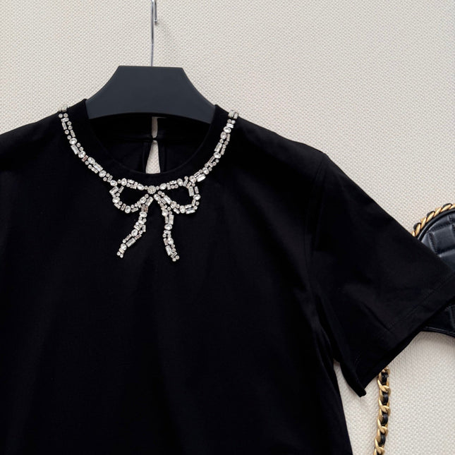 VALENTINO 26S BOW DETAIL T-SHIRT 211