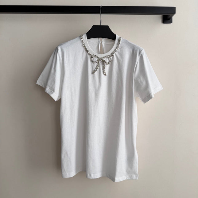 VALENTINO 26S BOW DETAIL T-SHIRT 210