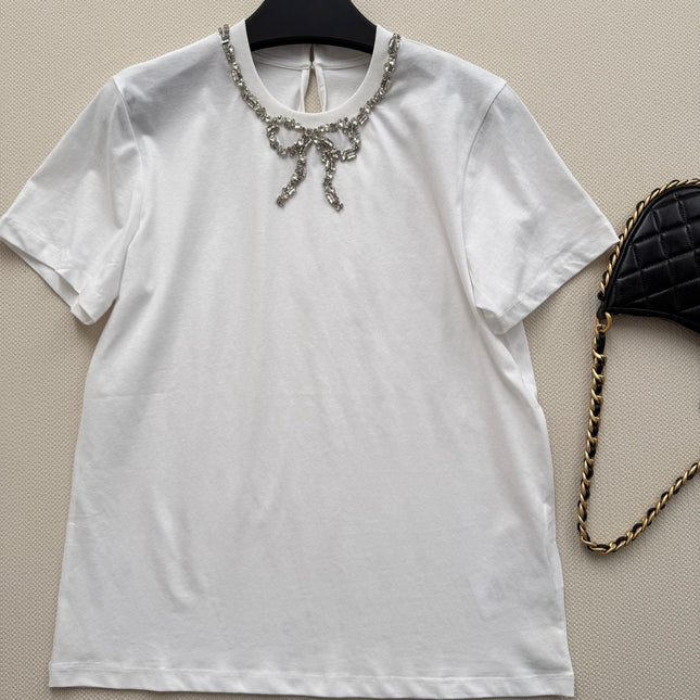 VALENTINO 26S BOW DETAIL T-SHIRT 210