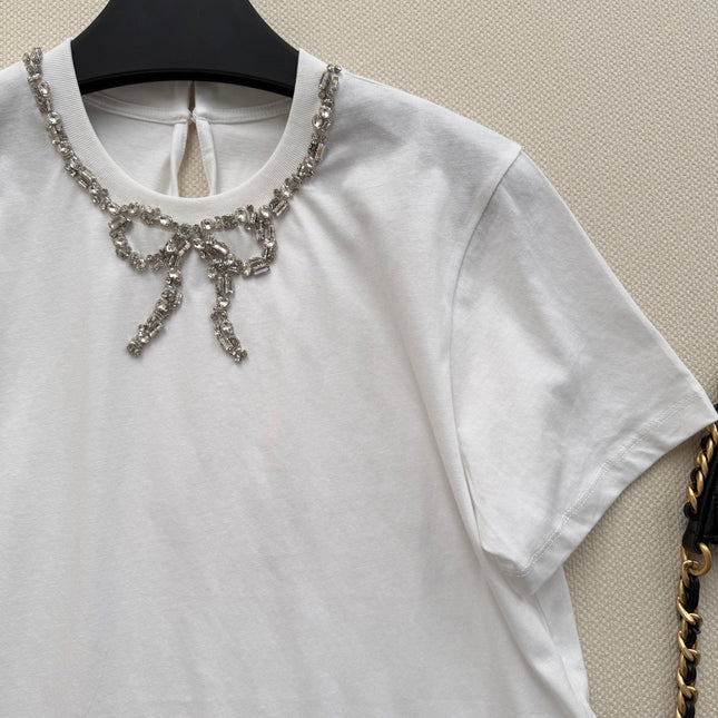 VALENTINO 26S BOW DETAIL T-SHIRT 210