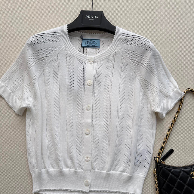 PRADA 26S SHORT-SLEEVED SWEATER STYLE 875