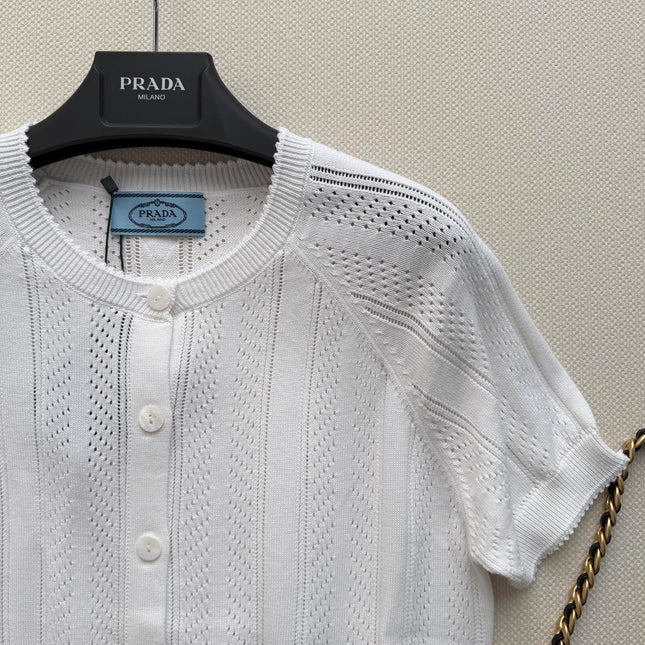 PRADA 26S SHORT-SLEEVED SWEATER STYLE 875