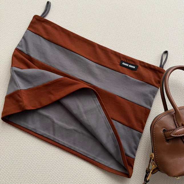 MIUMIU 26S STRIPED BANDEAU TOP STYLE 1116