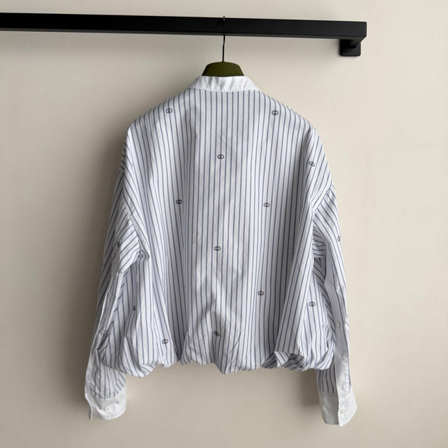 GUCCI 26S MANDARIN COLLAR SHIRT 324