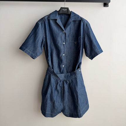 PRADA 26S DENIM JUMPSUIT 1102