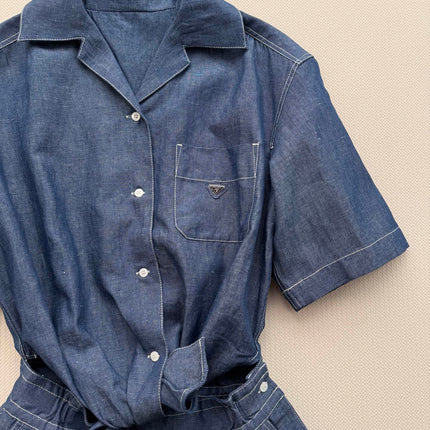 PRADA 26S DENIM JUMPSUIT 1102