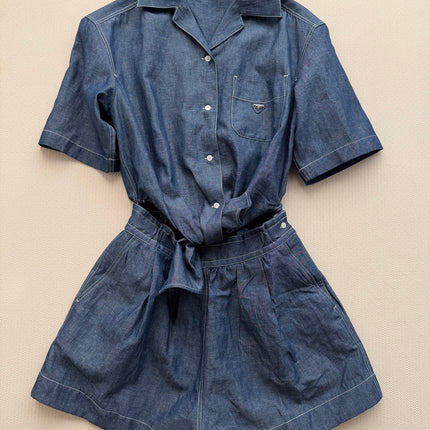 PRADA 26S DENIM JUMPSUIT 1102