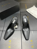 ALAIA 26S WEDGE SLINGBACKS 95 MM IN BLACK CALFSKIN