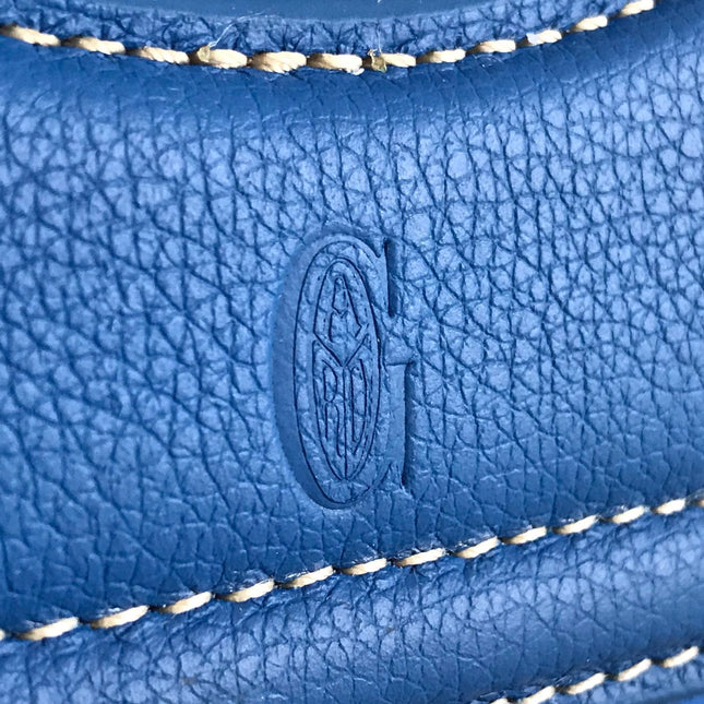 GOYA 26S BELUGA MINI BAG 23CM IN BLUE GOYARDINE CANVAS AND CALFSKIN
