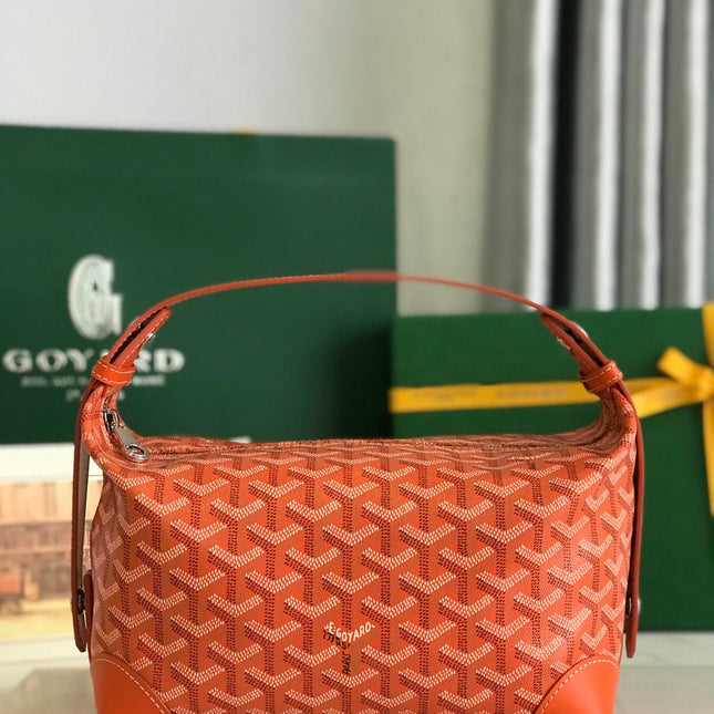 GOYA 26S BOEING 25CM IN ORANGE GOYARDINE CANVAS AND CALFSKIN