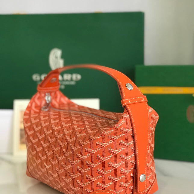 GOYA 26S BOEING 25CM IN ORANGE GOYARDINE CANVAS AND CALFSKIN