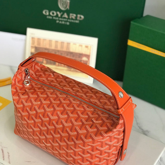 GOYA 26S BOEING 25CM IN ORANGE GOYARDINE CANVAS AND CALFSKIN
